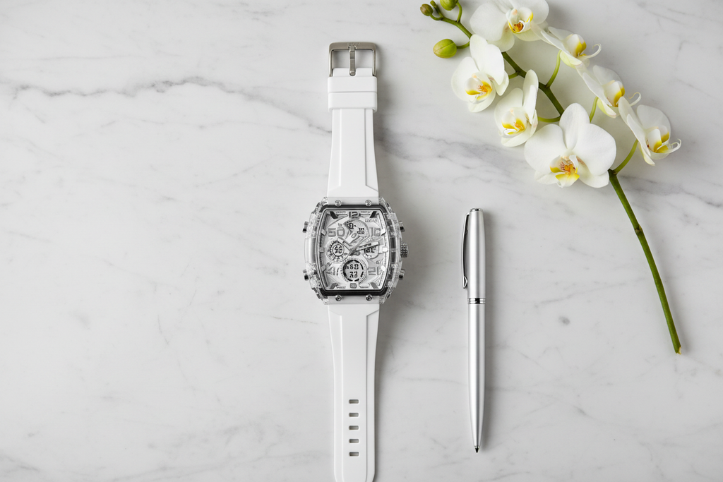 Activa Arctic White – Marble Flat Lay