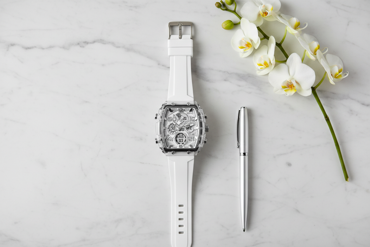 Activa Arctic White – Marble Flat Lay