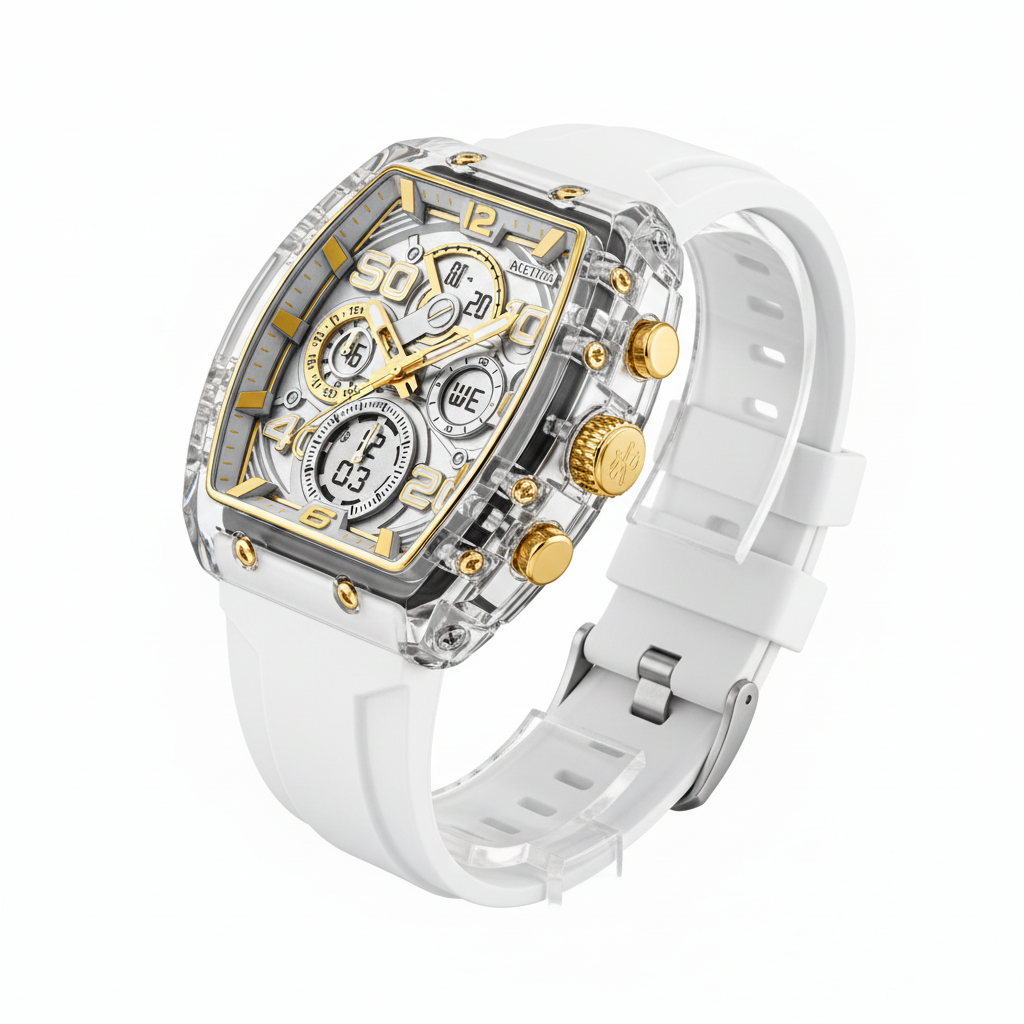 Activa Crystal Chronograph – Side Profile