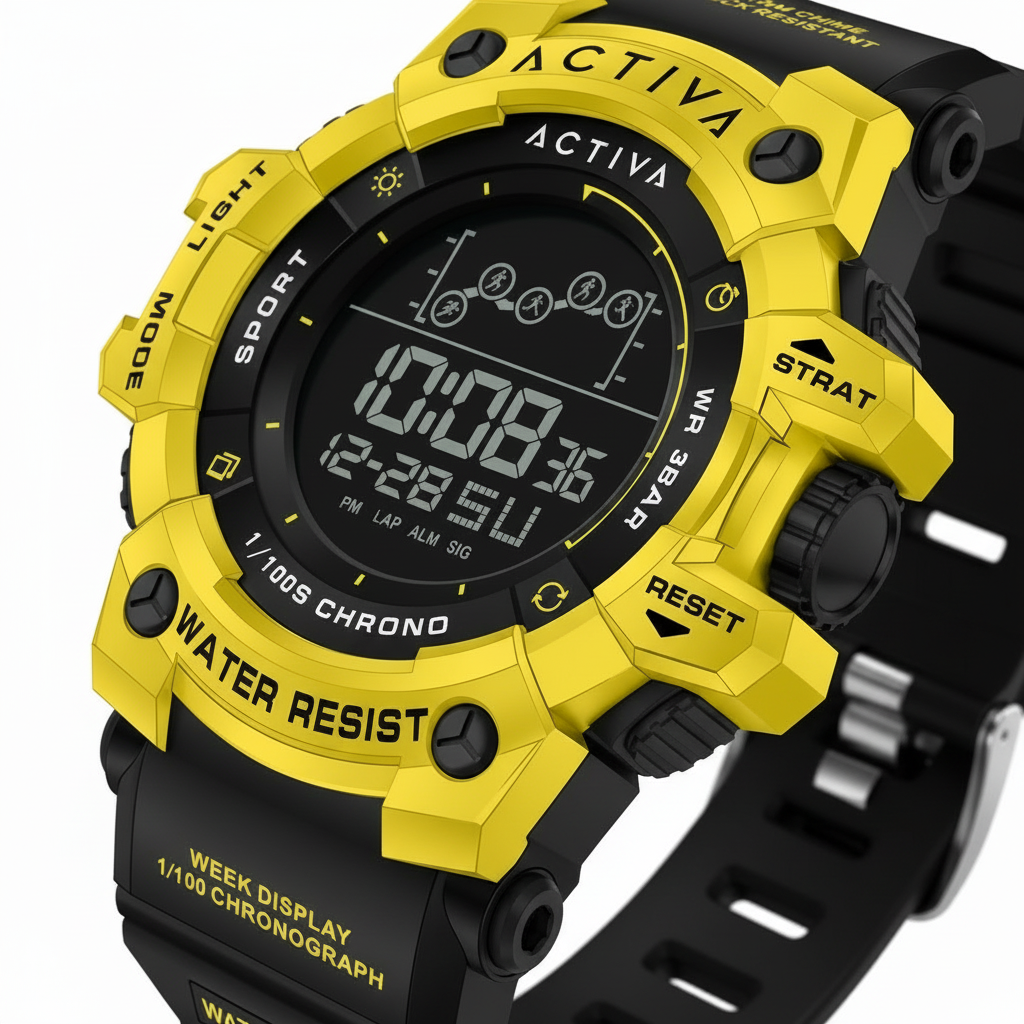 Activa Yellow Black Dial Macro