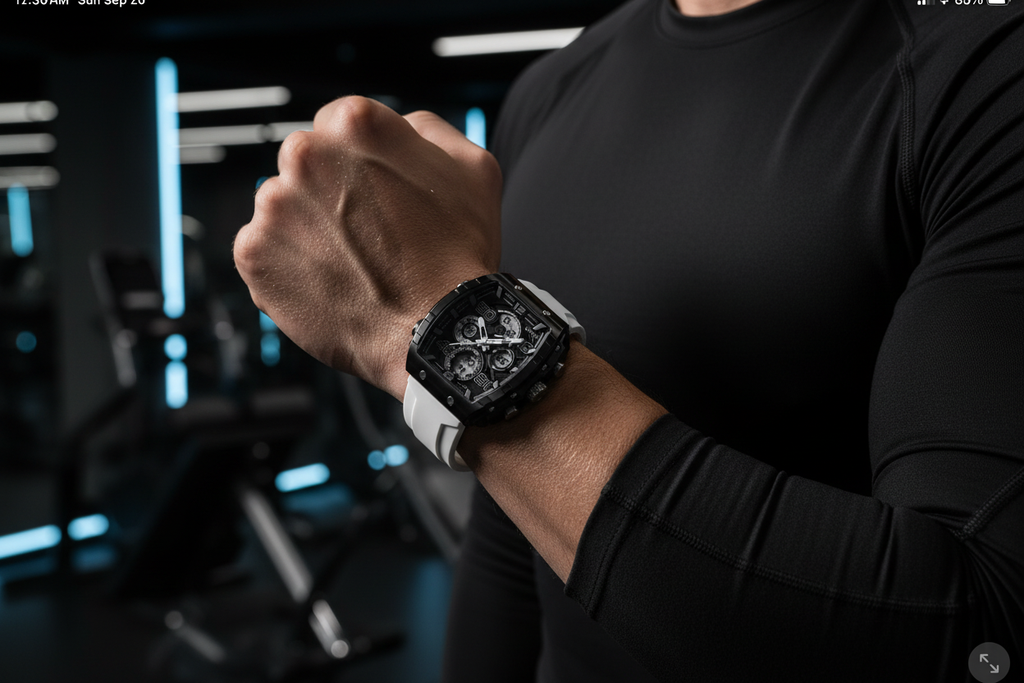 Black & White Watch – Gym Lifestyle