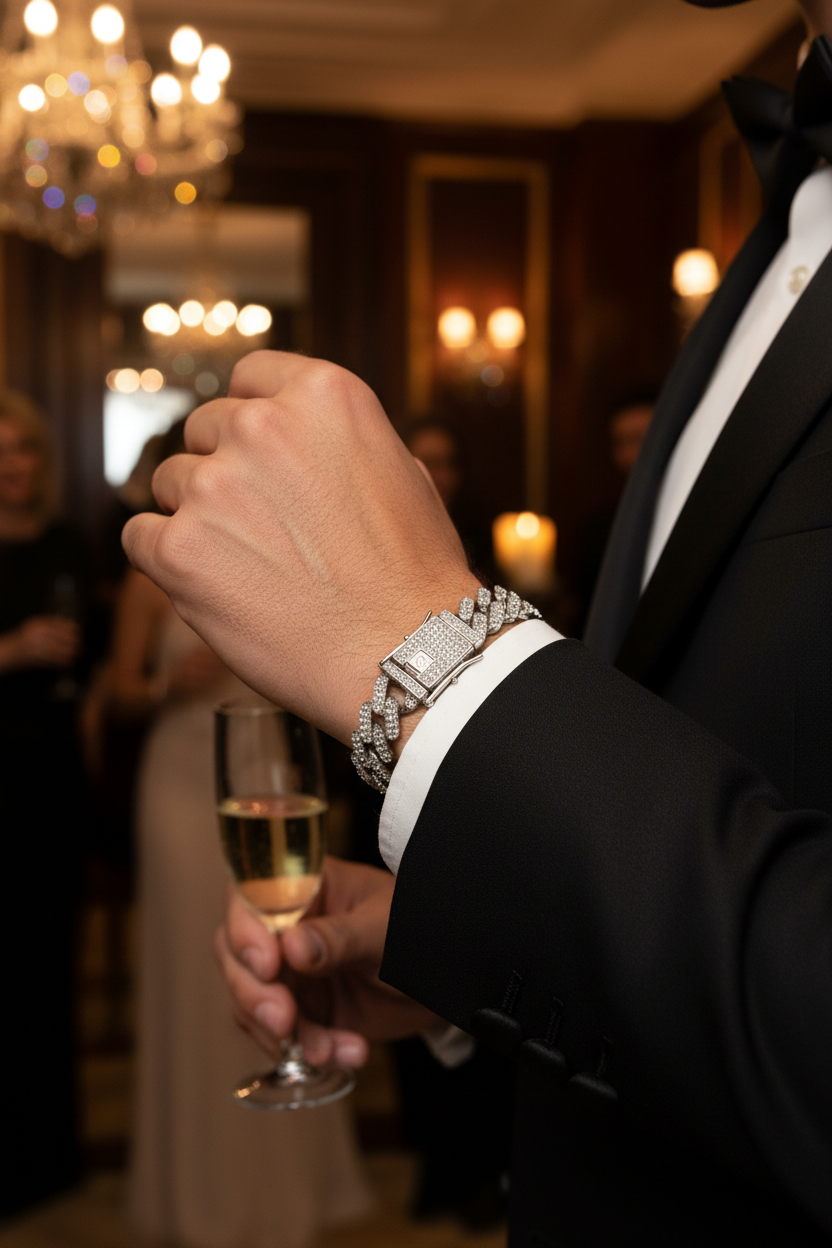 Cuban Link Bracelet Evening Event