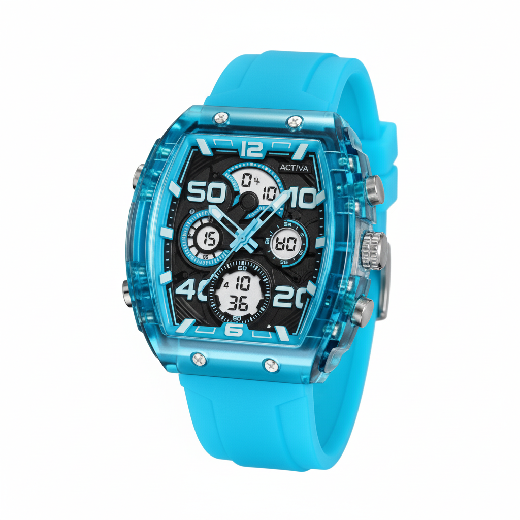Cyan Watch – 3/4 Angle