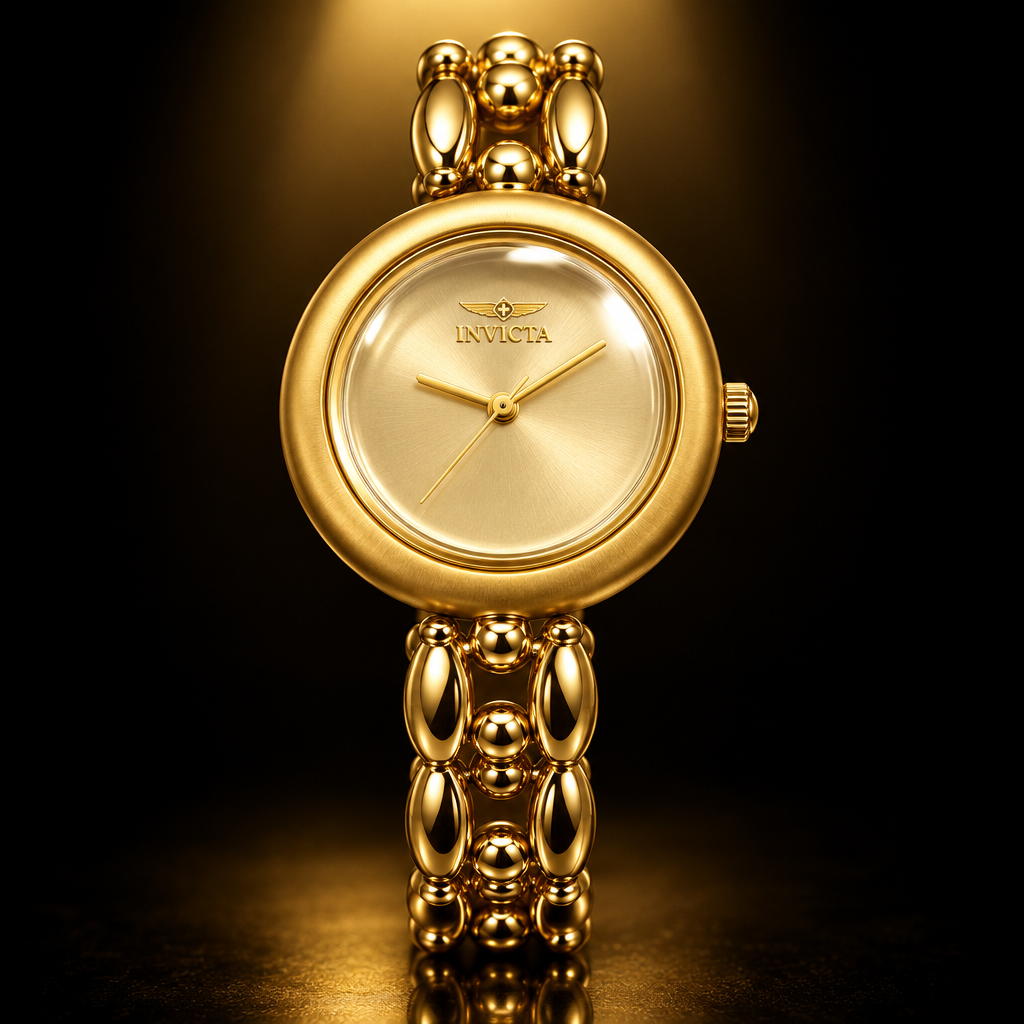 Gold bezel black spotlight
