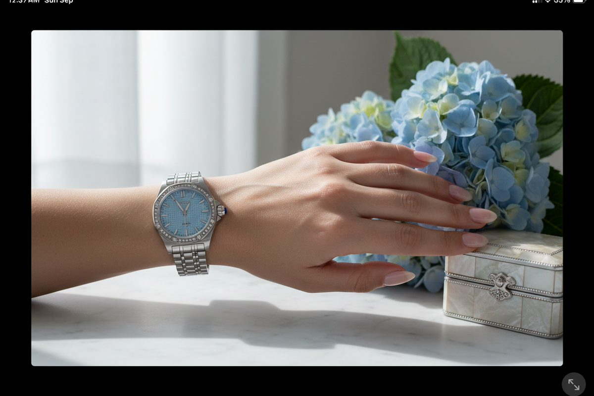 Ice Blue Crystal Watch – Vanity Lifestyle