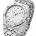 Invicta Men's Royal Quartz Dress Watch – full silver, soft dramatic studio variation
