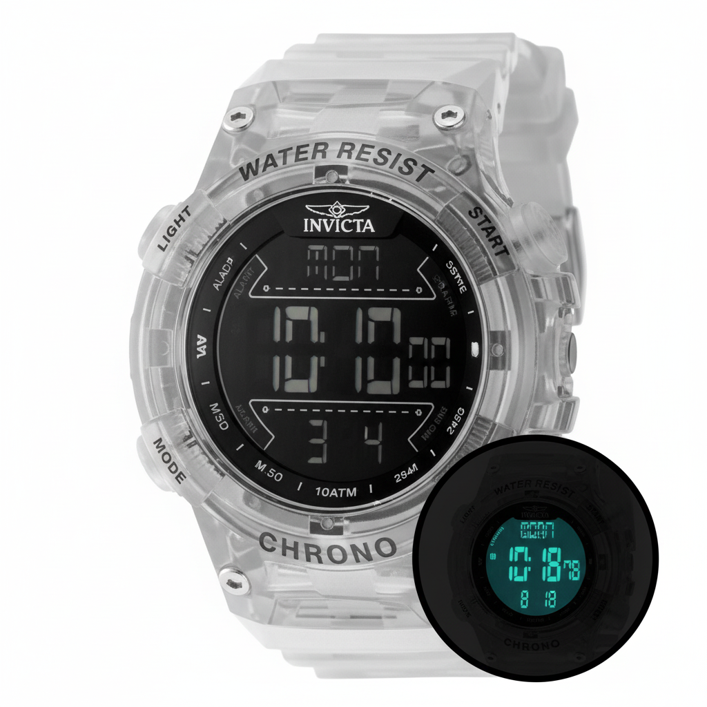 Invicta Clear Digital Chrono Studio Shot