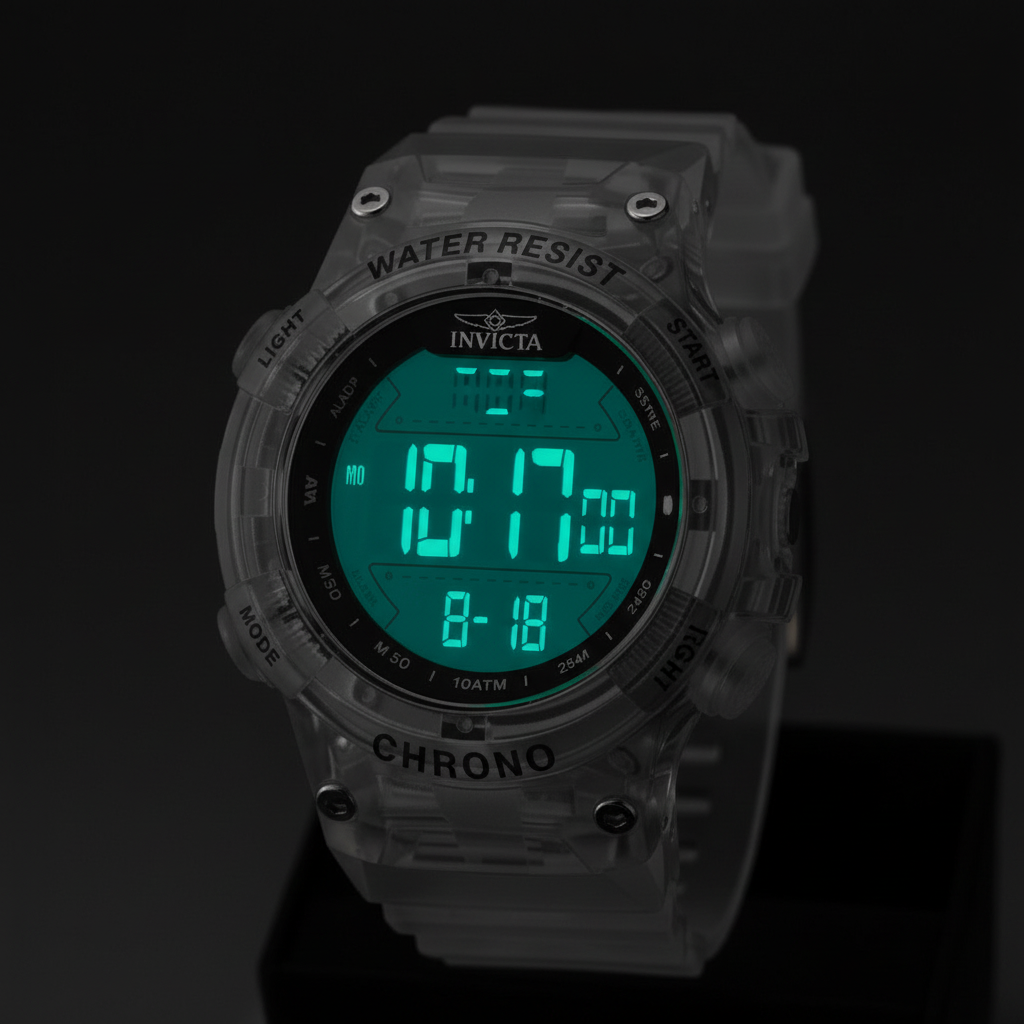 Invicta Clear Teal Backlight