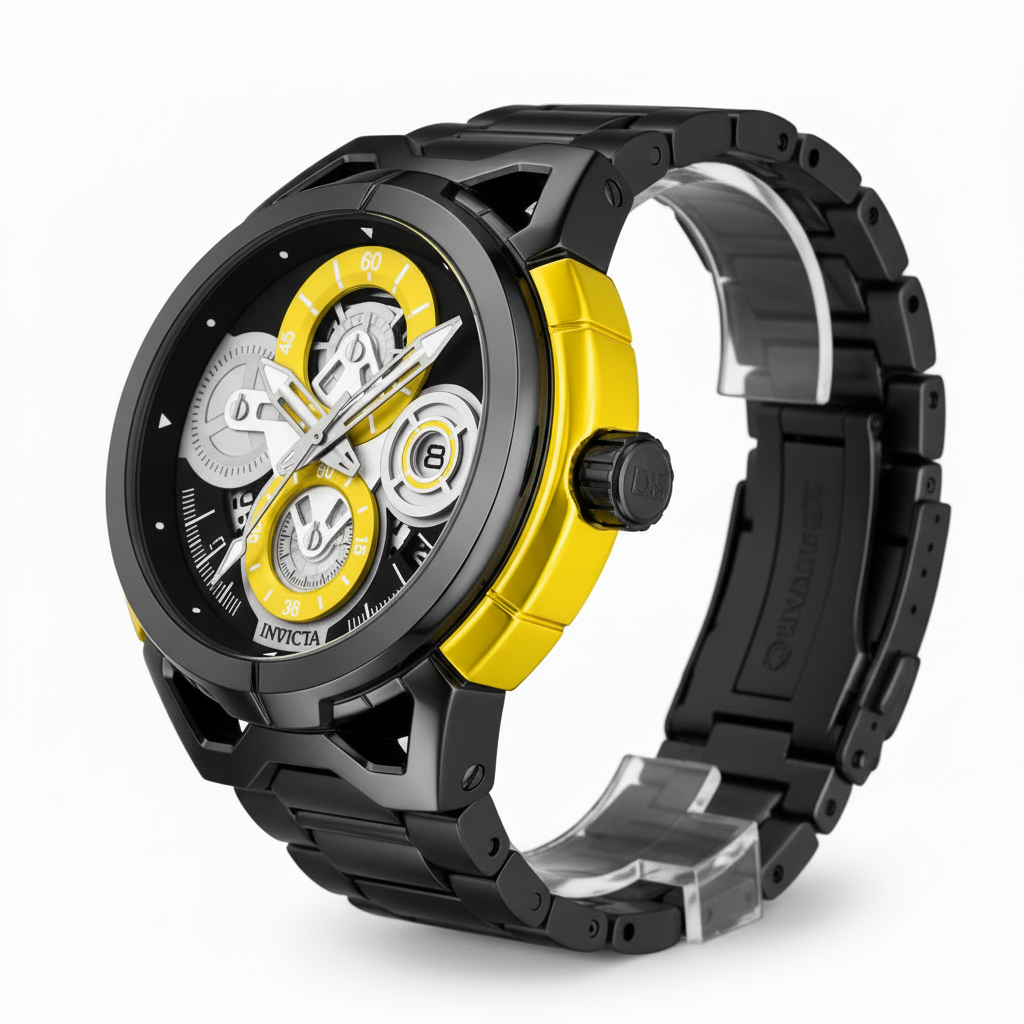 Invicta Reserve Black Yellow Side Profile