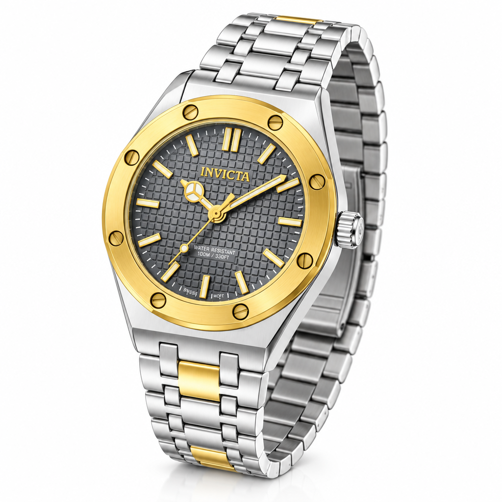 Invicta Two-Tone Watch – White Background Studio Shot