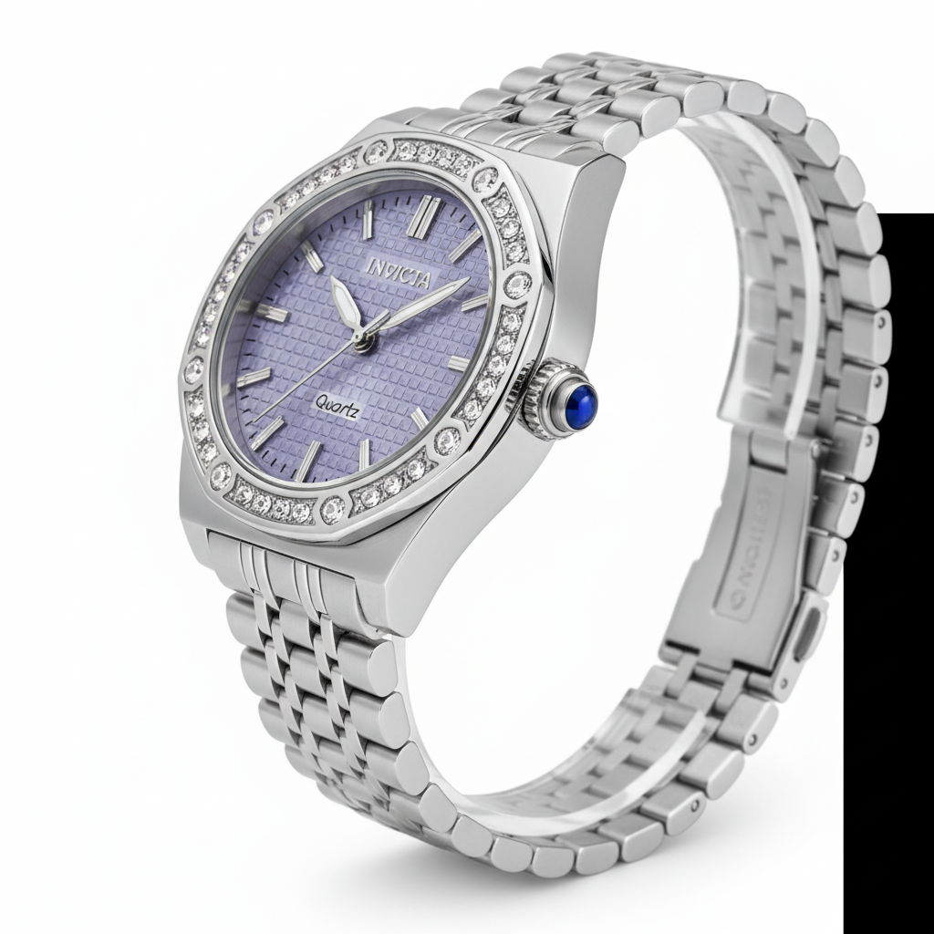 Lavender Crystal Watch – Side Profile