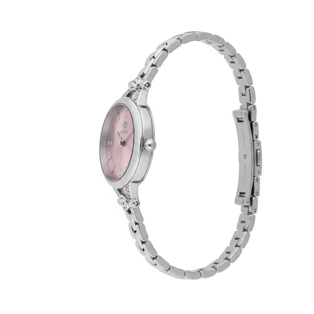 Petite Pink Bangle Watch – Side Profile