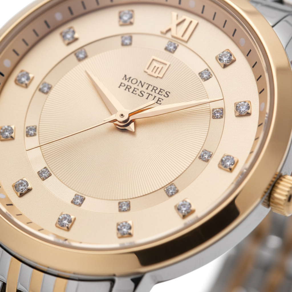 Two-Tone Champagne – Dial Macro